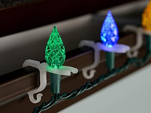 Projectpak All-Purpose Holiday Light Clips for Gutters and Shingles - Mount C5, C6, C7, C9, Mini, Icicle, Rope, LED Lights and More! | 200 Pack