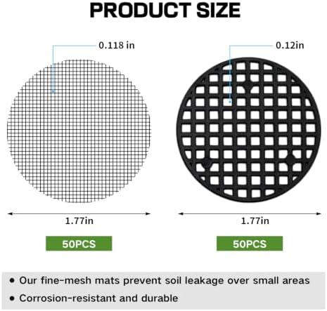 100 Mesh Screen for Planter Pots, Pot Grid Mats Pads, Plant Drainage Insert