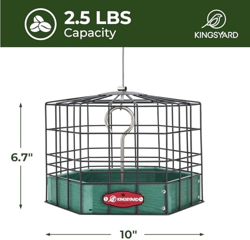 Kingsyard Squirrel Proof Platform Bird Feeder