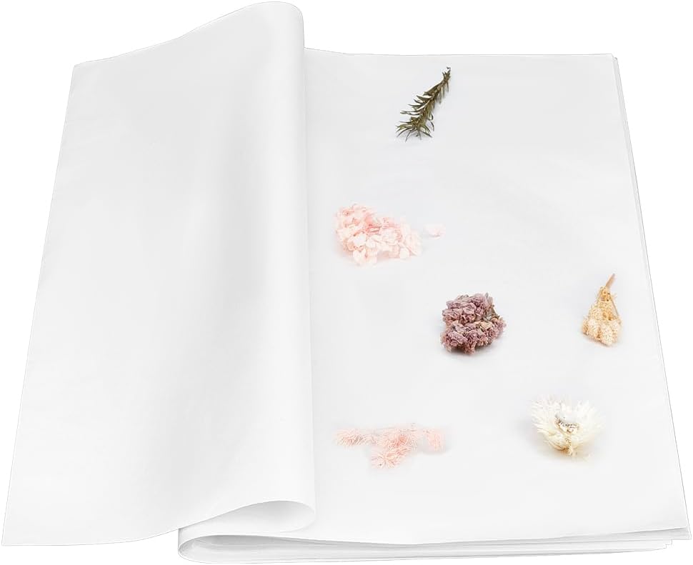 BENECREAT 100Pcs Flower Press Paper, Blotting Paper for Herbarium Craft, Large Blotter Paper for Herbarium and Flower Press, 16.5×23.6inch