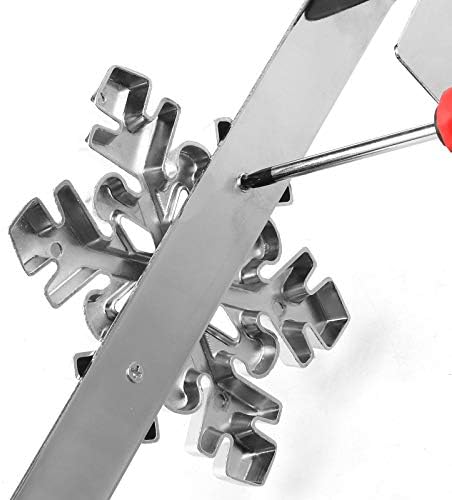 URATOT Christmas Silver Metal Wreath Hanger 14.5 Inches Wreath Hook with Snowflake Interchangeable Icons for Front Door Heavy Duty Wreath Holder for Wreath Christmas Decorations