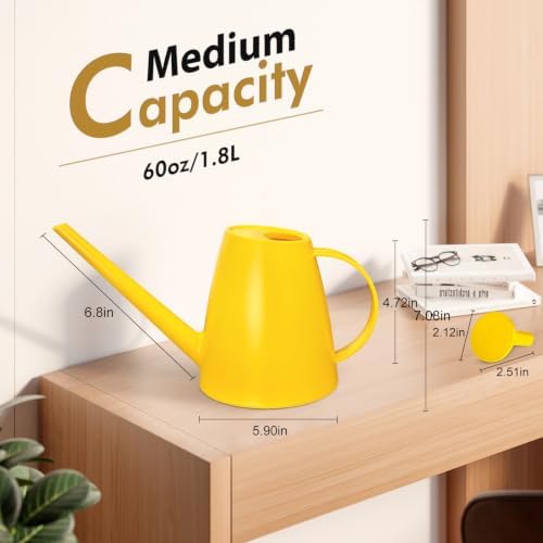 60 oz Watering Can, Watering Can Indoor Plants, Long Spout Small Water Can