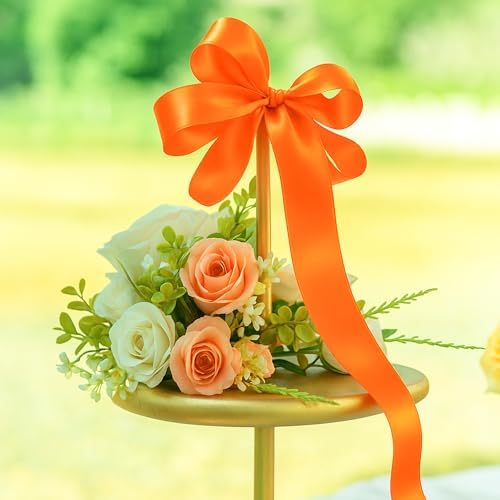 1 1/2 in 30 Yards Orange Ribbon for Gift Wrapping Thanksgiving Halloween