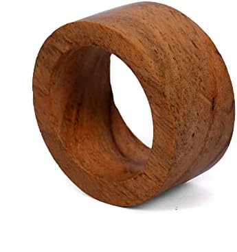 SAMHITA Handmade Acacia Wood Napkin Ring Set of 12 for Dining, Anniversary, Birthday, Christmas | Napkin Ring for Home and Kitchen Décor