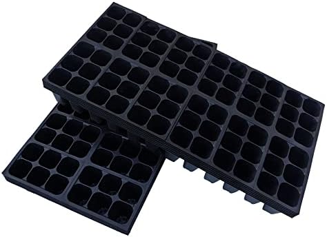 Seed Starter Tray, 1440 Cells (240 Trays - 6 Cells Per Tray) + Plant Stakes
