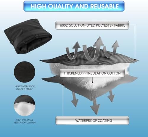 Outdoor Faucet Cover for Winter, 4 Pack Water Socks for Freeze Miser, 8.5"x6.8" Spigot Hose Bib Covers, Reusable Freeze Protection Pipe Insulation