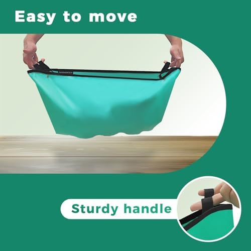 27"x27" Plant Transplanting Mat - Thickened Waterproof Potting Mat, Succulent Gardening Mat, Portable Repotting Mat for Mess Control (Pe-Green)