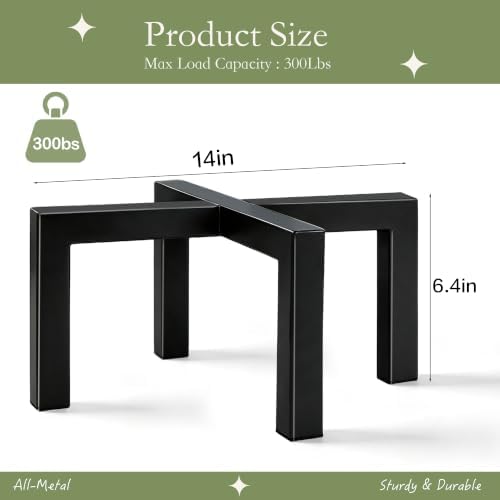 14" Metal Plant Stand Indoor Outdoor, 2 Pack, Heavy Duty Pot Risers