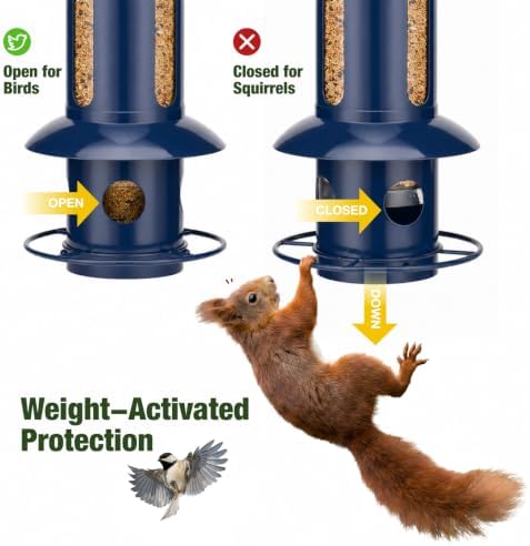 Kingsyard Squirrel Proof Hanging Bird Feeder for Outdoors