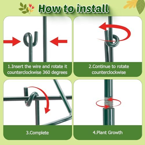 6 Pack 16 x 24 in Peony Cages and Supports for Outdoor Plants