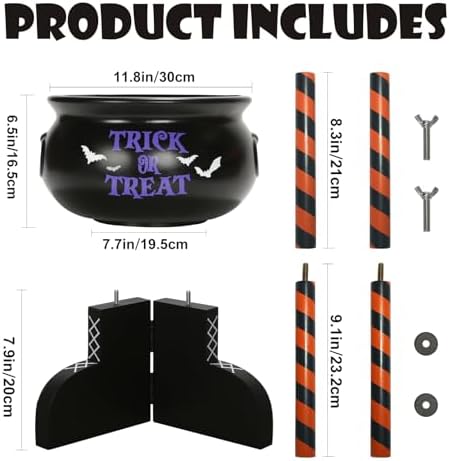 Halloween Decorations Outdoor, 32" Tall Witch Legs Candy Bowl Stand Holder