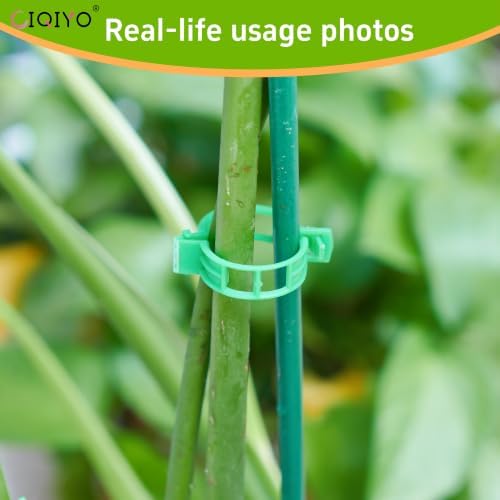 Plant Support Clips,Plastic Clips for Securing Plants,Tomato Vine Clips,Plant Fixing Clips,Garden Clips for Climbing Plants,Grape and Vine Vegetables (200, Light Green)