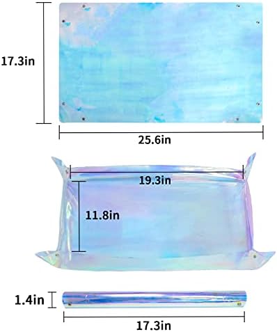 Repotting Mat for Indoor Plants Iridescent Plant Potting Mat Waterproof Potting Repotting Tray Gardening Gifts Mat Cactus Succulent,Orchid Potting Soil Mix Mess Control, 25.6" Garden Tool, Pots Mat