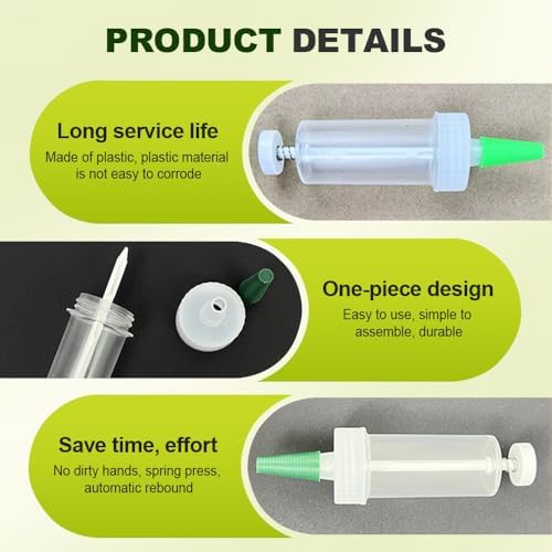 JUDUNA 2025 New Mini Seed Spreader, Mini Sowing Seed Dispenser Seed Planter Tool, Hand-held Manual Seedlings Dibber and Widger Set, Small Seed Planter Tool for Garden (A)