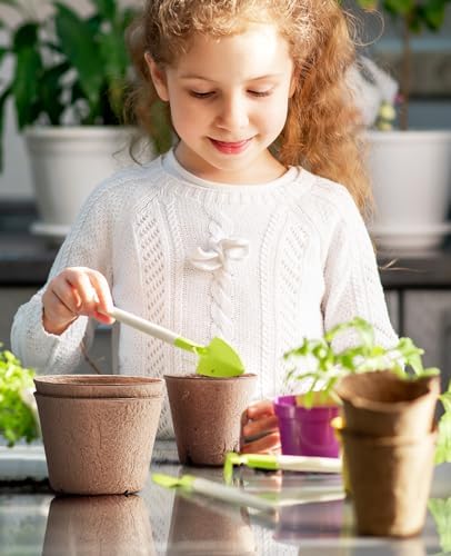 homenote 60 Peat Seed Starting Pots, 3.15 and 4 Inch with 20 Plant Labels