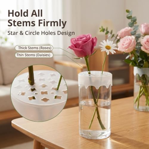 Silicone Flower Arranging Grid for Vases, Stem Holder, 3 Pack