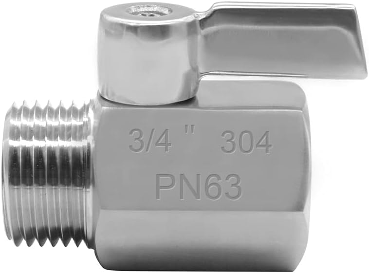 Beduan Stainless Steel 3/4" Shut Off Valve GHT Thread Garden Hose 2 PCS | Heavy Duty 304SS Water Hose Valve Connector