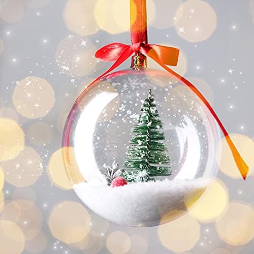 Sumind 24 Pcs Mini Christmas Bottle Brush Trees Craft Miniature Tiny Sisal Trees with Wooden Base Christmas Winter Snow Tabletop for Crafts Display Decor(Beige)