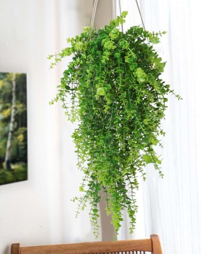 RECUTMS Hanging Money Plants Fake Outdoor Hanging Artificial Flowers Vines