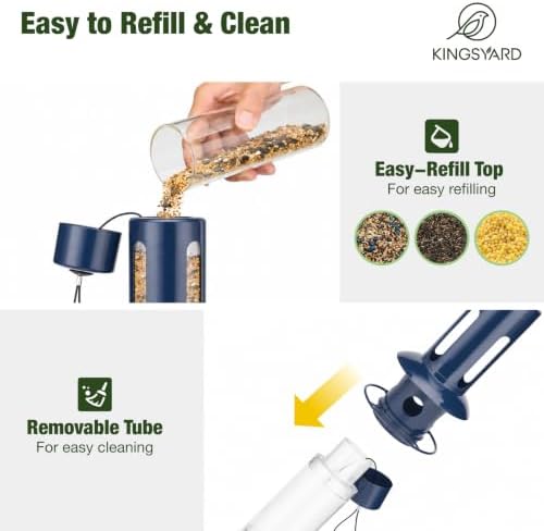 Kingsyard Squirrel Proof Hanging Bird Feeder for Outdoors