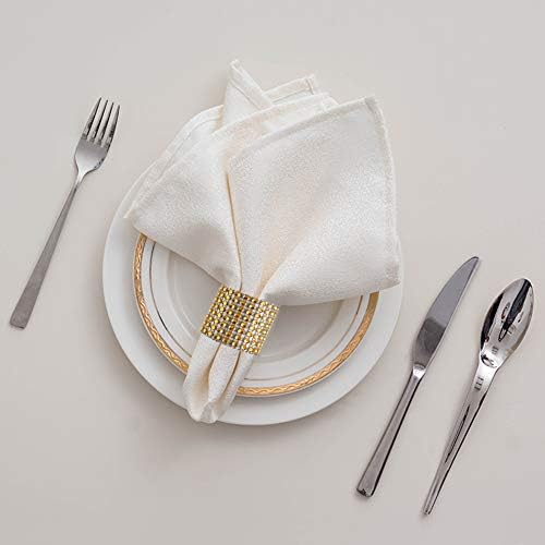 Accmor 50pcs Napkin Rings, Gold Napkin Rings Buckles