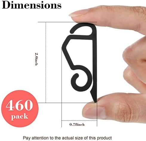 Marsui 460 Pieces Christmas Light Clips Outdoor Gutter Hooks,Black