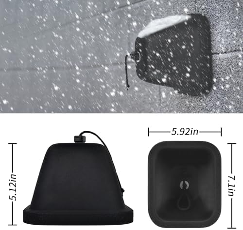 ANKHOH Outdoor Faucet Covers for Winter, Hard Shell, 2 Pack Black