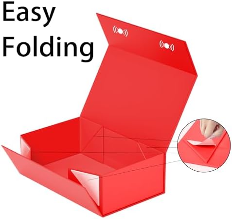 RYDDOY Red Gift Box, 12x6x4'' Gift Boxes with Lids for Presents