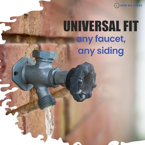 The HOSE BIB BUDDY - Finest Spigot Mounting Plate | The ONLY Slide-in. Patented | No Faucet Removal! | Outdoor Faucet Repair | Made in USA | Thick Aluminum-Magnesium Securing Plate (1 Pack)