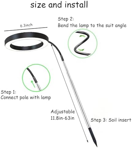 Grow Light for Indoor Plants, 6.3" Full Spectrum LED Plant Grow Light, 11.8-63in Height Adjustable Growing Lamp with Auto Timer 3H/9H/12H, 10 Dimmable Levels (Black 2 Pack)