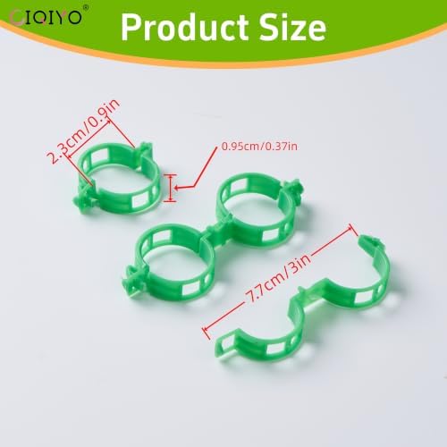 Plant Support Clips,Plastic Clips for Securing Plants,Tomato Vine Clips,Plant Fixing Clips,Garden Clips for Climbing Plants,Grape and Vine Vegetables (100, Light Green)