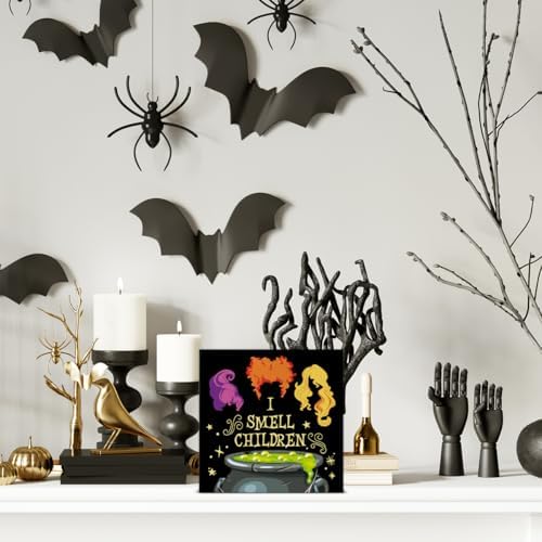 Halloween Decorations, I Smell Children Wooden Sign Decor Desk Sign