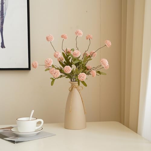 Laelfe 5pcs Dandelion Artificial Flowers Bridal Bouquet Wedding Home Party Decor