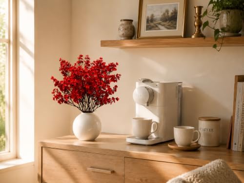 Mandy's 6 Bundles Artificial Red Baby’s Breath Flowers