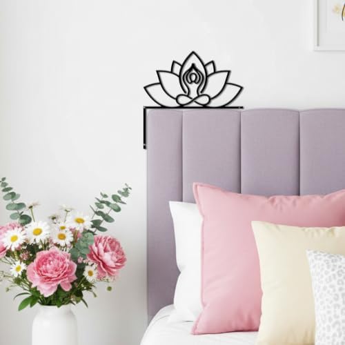 CUTHOLLOW Yoga Lotus Door Topper Sign Wall Art Decor