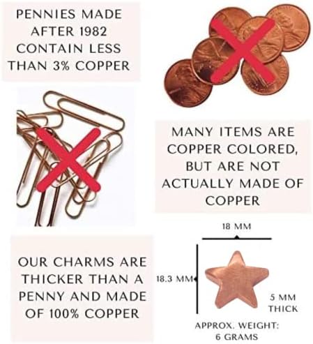 Precious Petal Co. Flower Food Alternative for Fresh Cut Flowers. Copper Charm Keeps Flower Water Clean and Clear. Just Place It in the Vase, Reusable Star 2