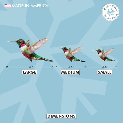20-Pack Hummingbird Bird Strike Prevention Window Clings
