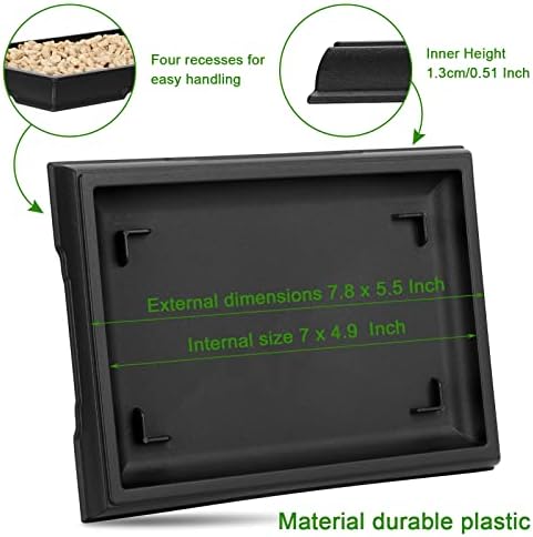 Pinkunn 2 Pcs Bonsai Humidity Tray for Indoor Plants,7.8 X 5.5 Inch