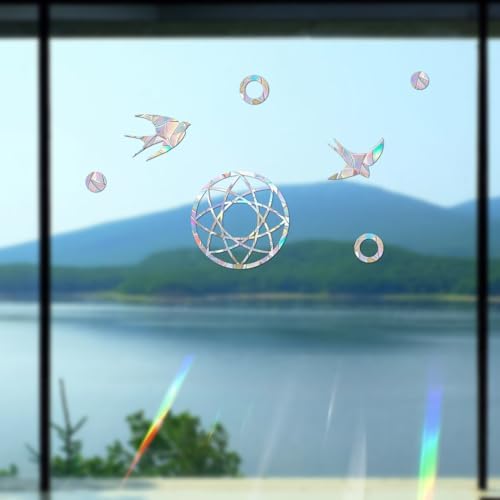 27 Pieces Static Window Clings Decals for Bird Strikes, MTLYZ27R