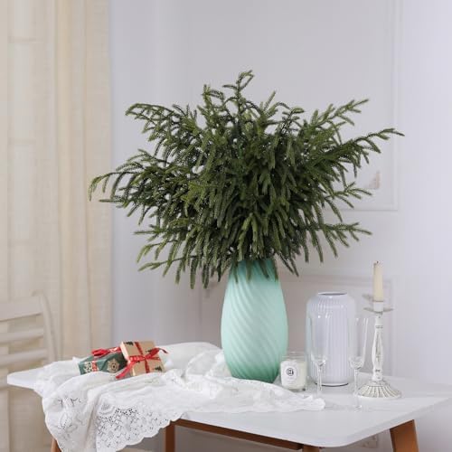 4Pcs 36" Lifelike Touch Artificial Christmas Norfolk Pine Branches for Vase