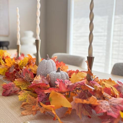 30 Pack Artificial Fall Leaf Garland Maple Leaves Autumn Vines Decor