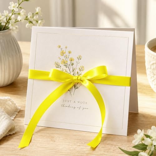 3/8In 30Yards Lemon Yellow Thin Ribbon for Gift Wrapping Birthday Holiday