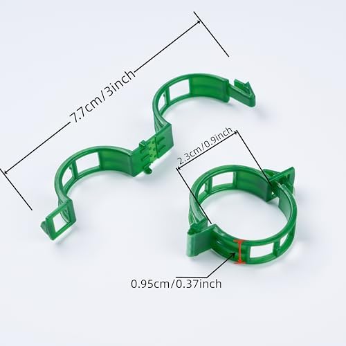300Pcs Garden Vine Plant Support Clips,Plastic Fixing Clips for Securing and Training Climbing Plants,Tomatoes,Grapes,Vine Vegetables and Potted Plant (300, Black)