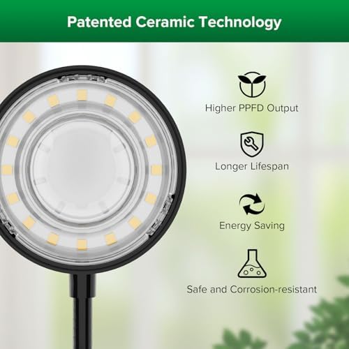 SANSI Grow Light for Indoor Plants, 30W 3-Head Tripod Stand Plant Light