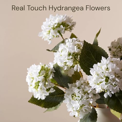 Small Faux Hydrangea Flowers 5 Stems (15 Heads) For Table Decor