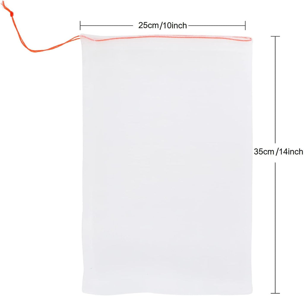 Kikhope Fruit Protection Bags, 50 Pcs 14"x10" Garden Netting Bags White | Fruit Netting Bags, Fruit Protection Netting