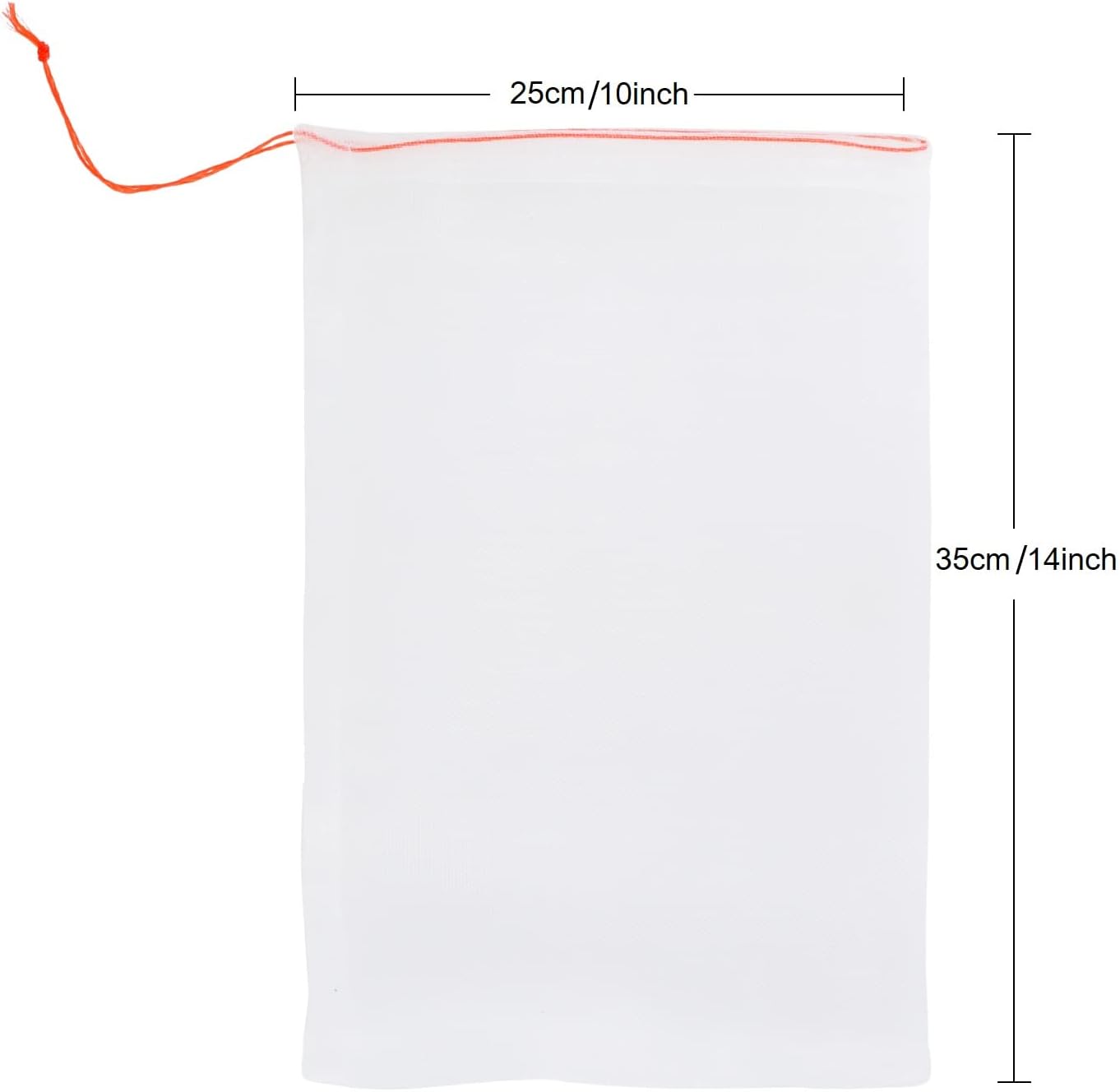 Kikhope Fruit Protection Bags, 50 Pcs 14"x10" Garden Netting Bags White | Fruit Netting Bags, Fruit Protection Netting