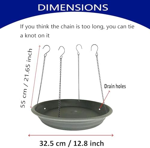 Bird Seed Catcher Tray Platform Feeder Hanging Tray Fits Most feeders Catches Most Falling Seed and Husk Great for Attracting Birds Outdoors, Backyard, Garden - No Feeders