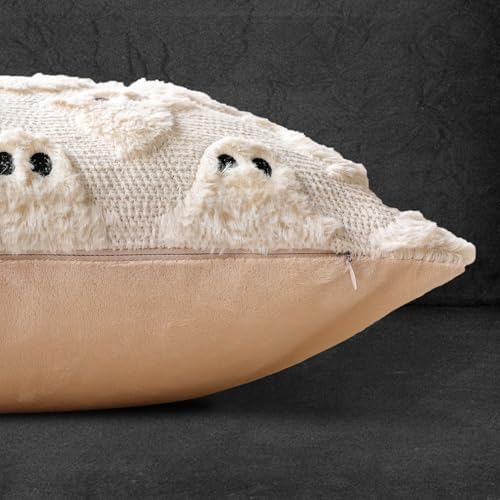 Halloween Pillow Covers 16x16 Set of 2 Beige Ghost Farmhouse Home Decor