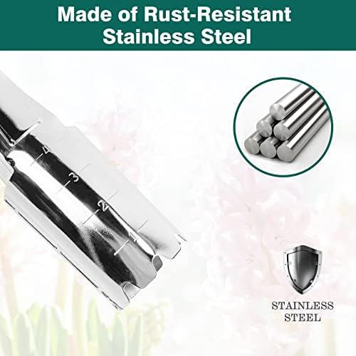 Garden Bulb Planter with 4 Inches Depth Mark, Bulb Planting Tool
